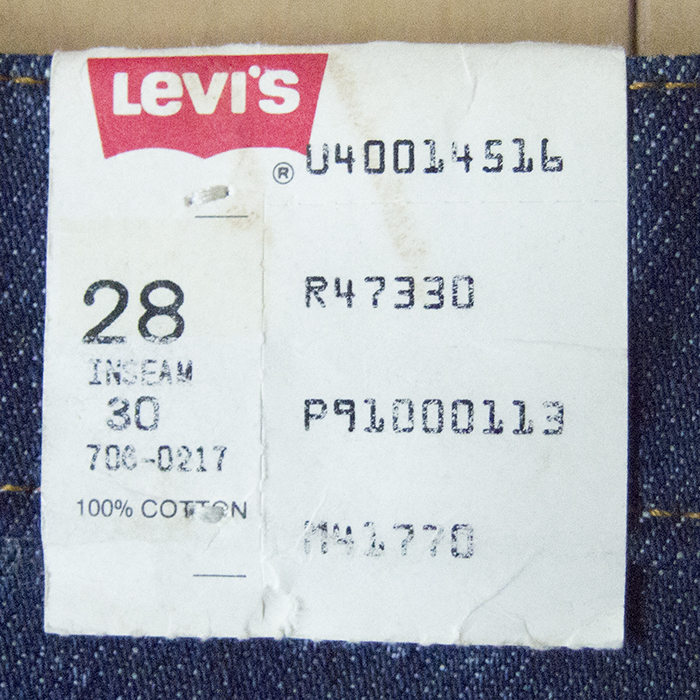 Levi's706(1985.8)_タグ